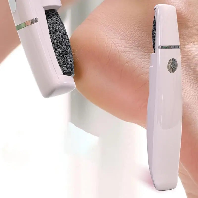 Rechargeable Foot Grinder with detachable roller head and USB charging cable, designed for effective foot care.