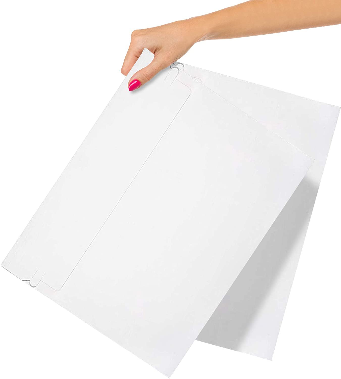 Hand holding white envelopes.