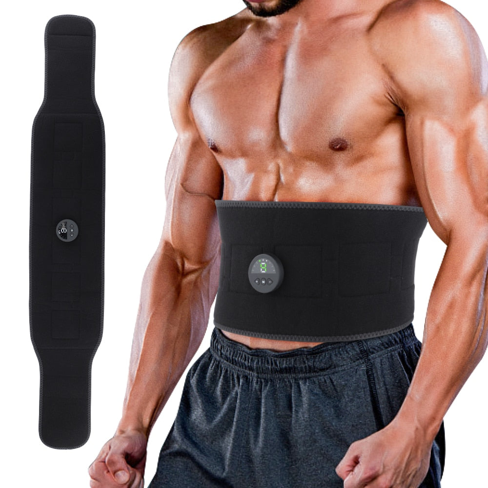 Smart Abdomen Muscle Stimulator Fat Burner Massage belt designed for effective fat burning and muscle toning, featuring a sleek black design and comfortable fit.