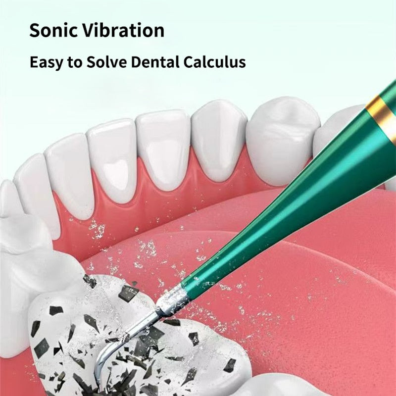 Smart Sonic Dental Scaler Electric Toothbrush with USB charging, featuring multiple heads and waterproof design for effective dental care.