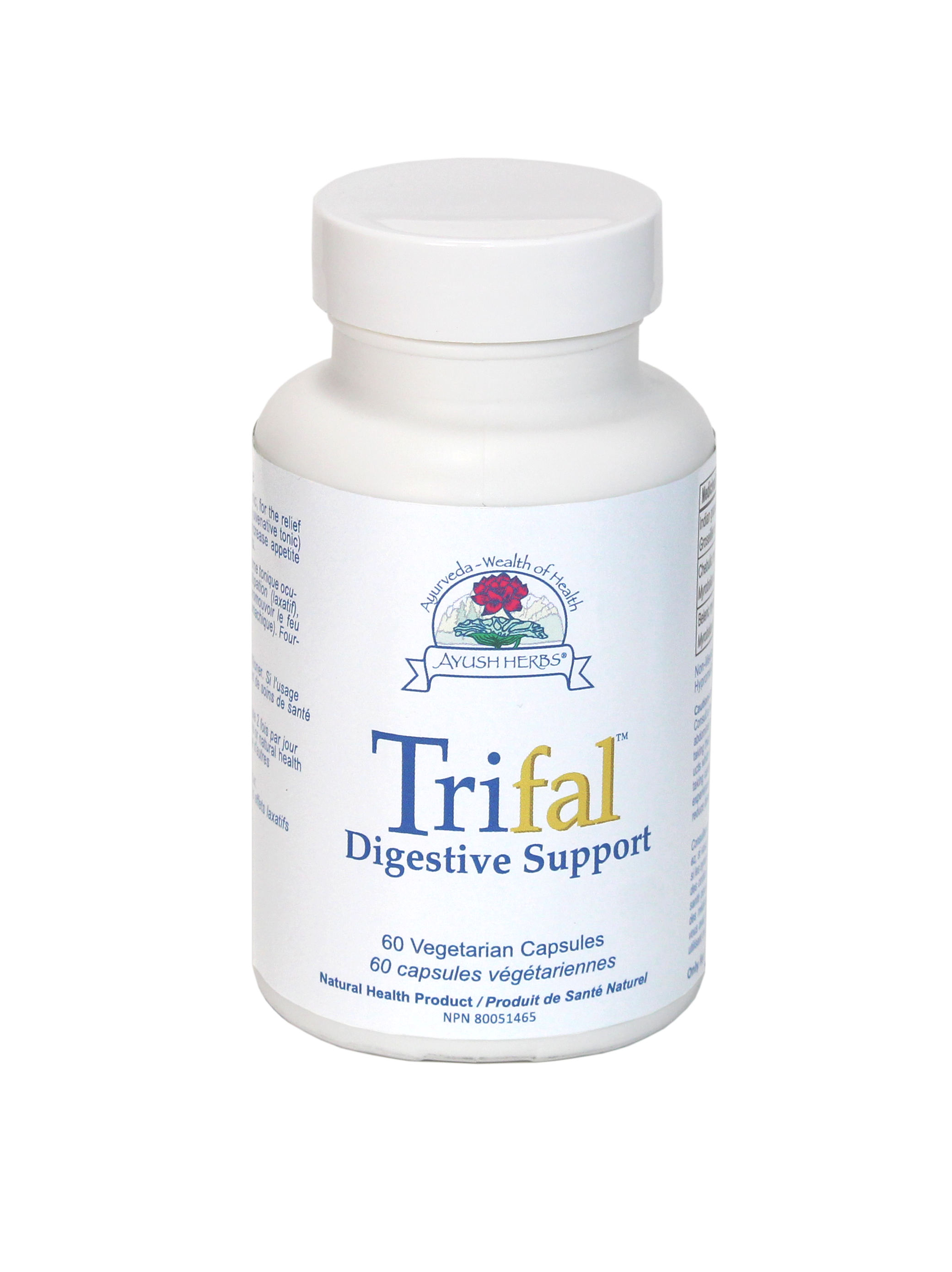 Bottle of Trifal digestive support.