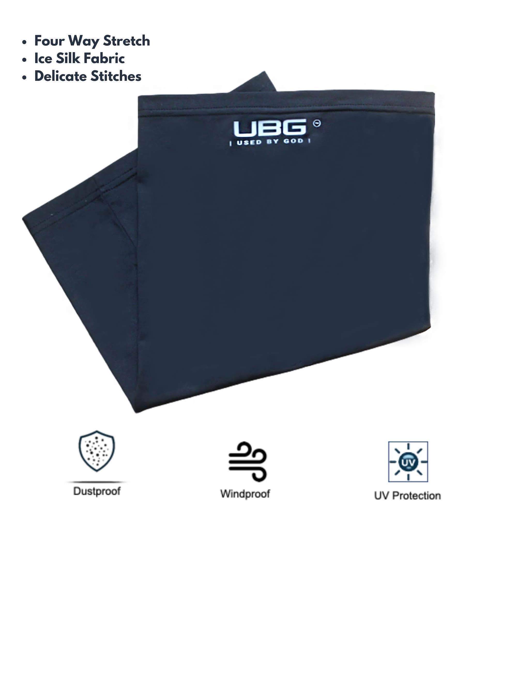 UBG Neck Gaiter made from breathable microfiber polyester, featuring a stylish design suitable for outdoor activities.