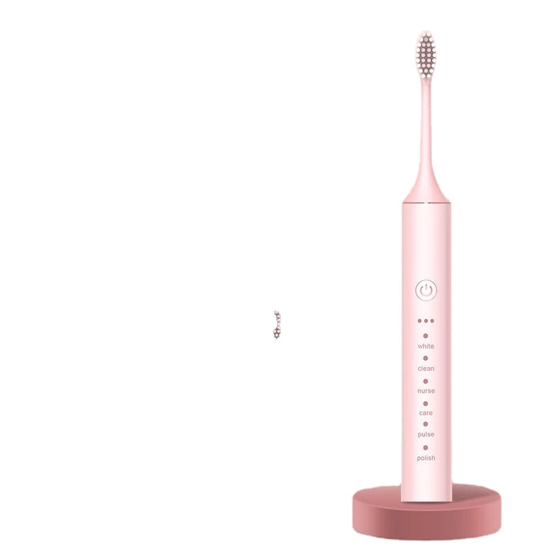 Ultrasonic Sonic Electric Toothbrush with multiple modes and DuPont toothbrush heads, showcasing its sleek design and USB charging capability.