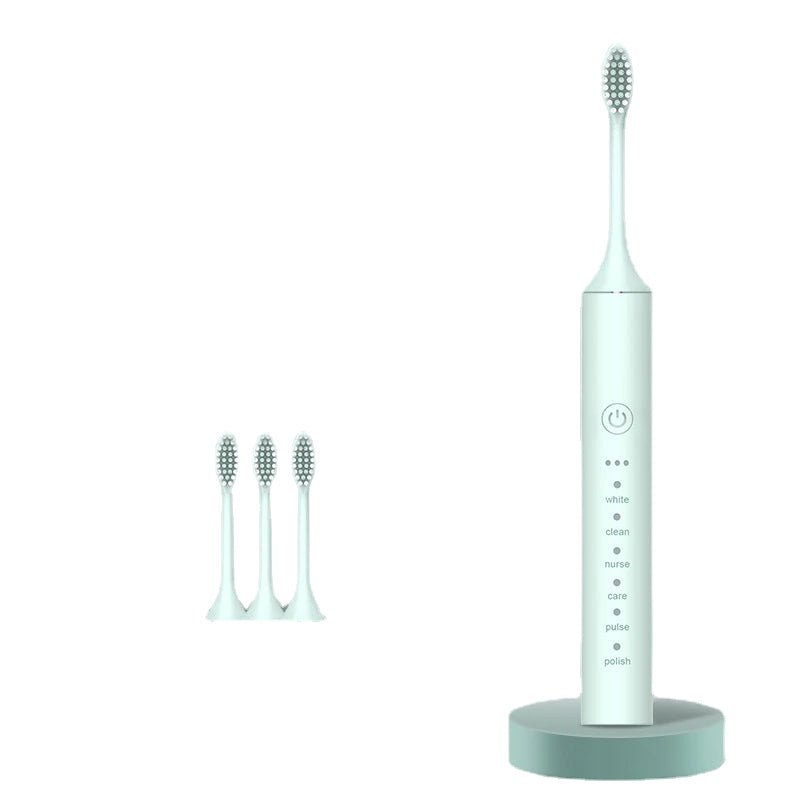 Ultrasonic Sonic Electric Toothbrush with multiple modes and DuPont toothbrush heads, showcasing its sleek design and USB charging capability.