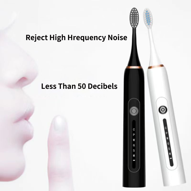 Ultrasonic Sonic Electric Toothbrush with USB charger and multiple brush heads, showcasing its sleek design and advanced features.