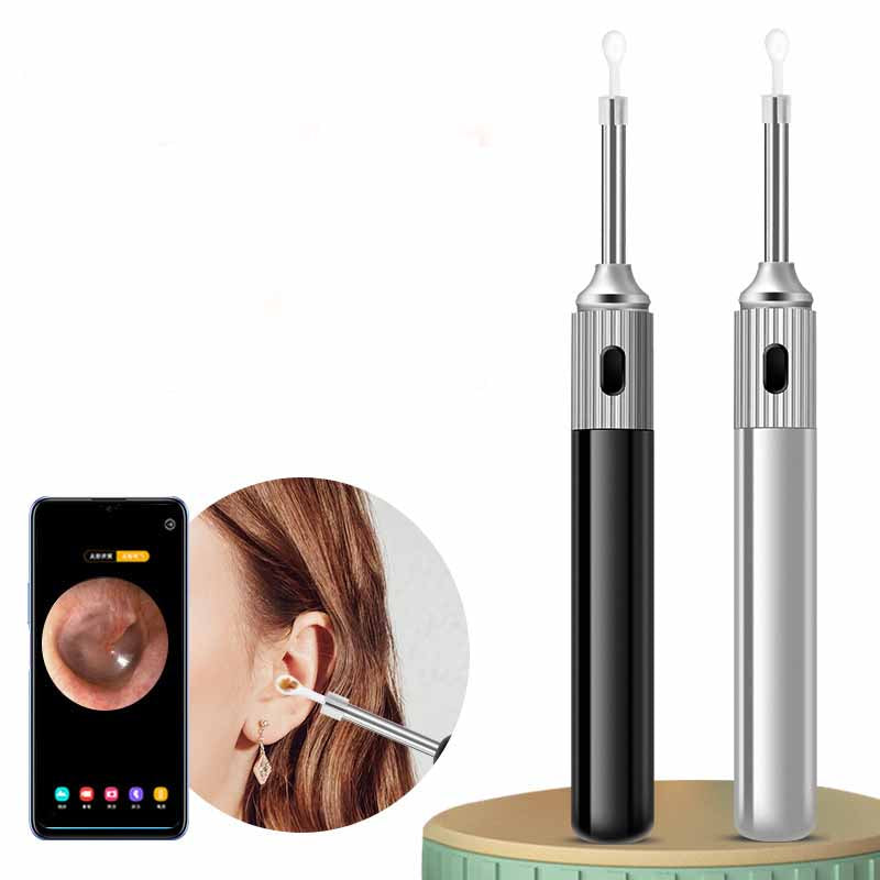 WiFi Otoscope Ear Cleaner with HD camera and LED lights, designed for safe ear cleaning and inspection.