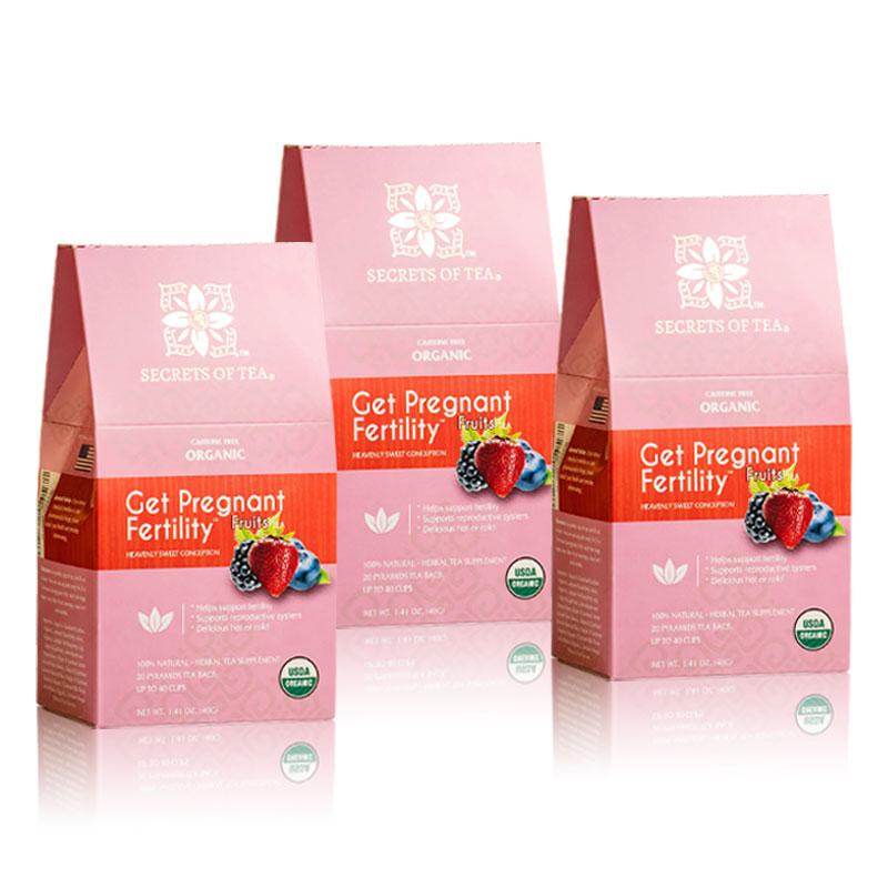 Women Conception Organic & Natural Supplement tea sachets in a box, featuring vibrant herbal ingredients and eco-friendly packaging.