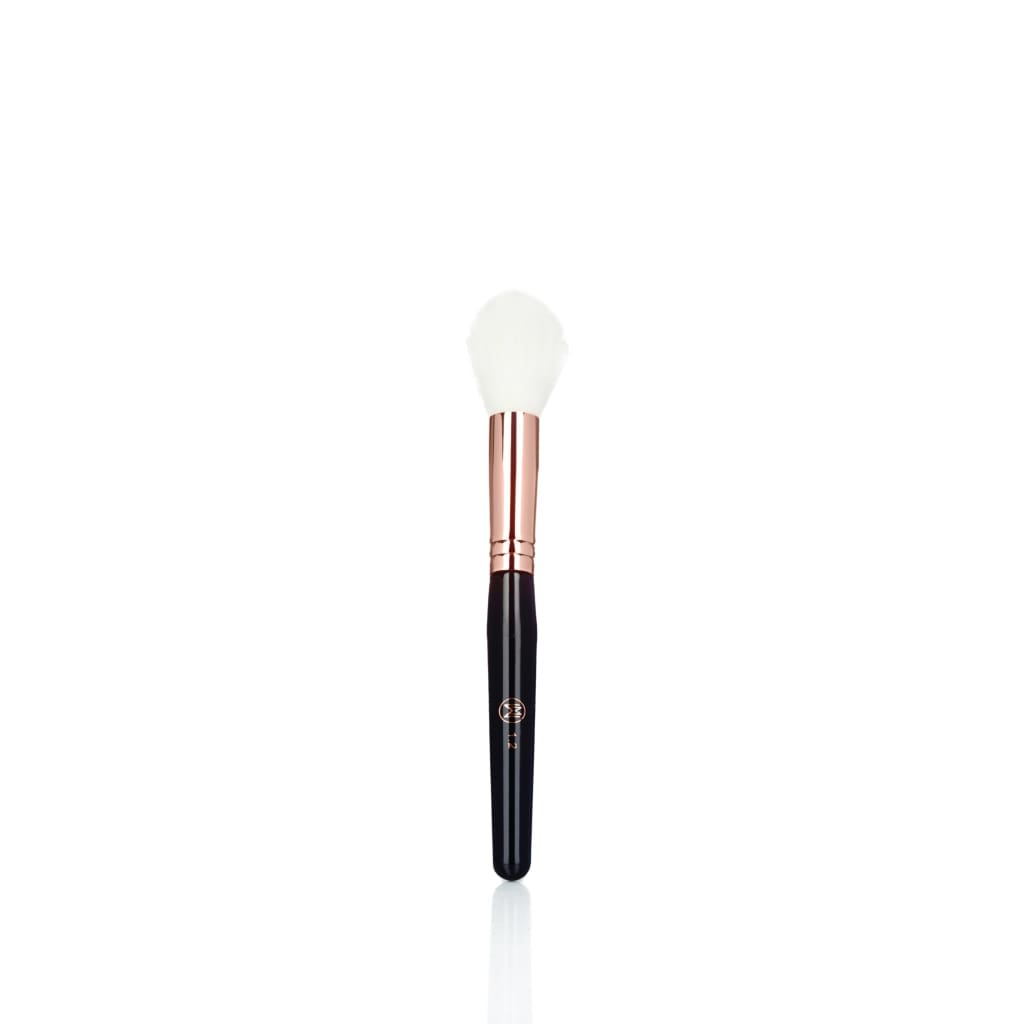 1.2 Small Tapered Powder Vegan Beauty Brush with soft bristles, designed for precise powder application.