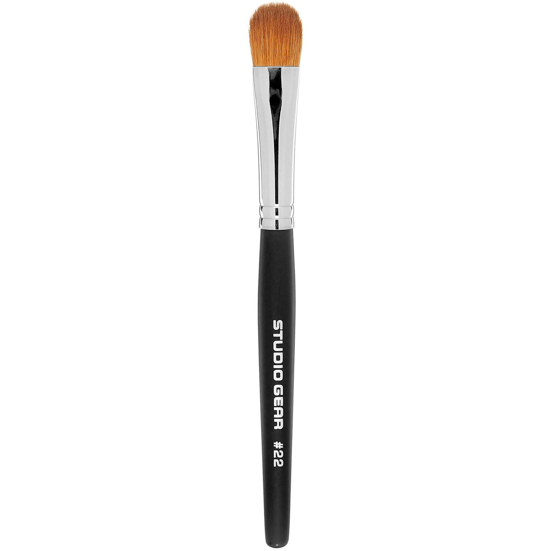 Studio Gear Cosmetics #22 Large Sable Shader Brush with natural golden sable hair, designed for easy eyelid color application.