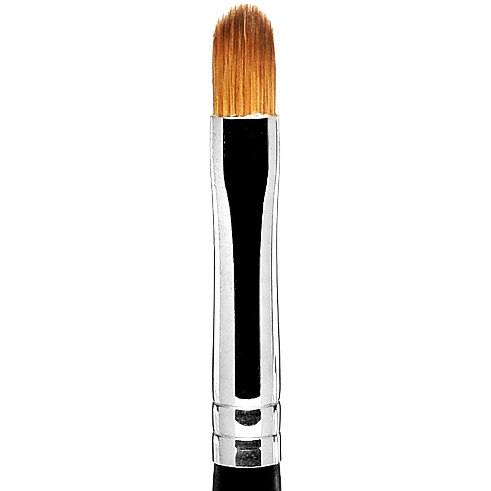 Studio Gear Cosmetics #42 Golden Sable Covered Lip Brush with natural bristles and sleek design, perfect for precise lip application.