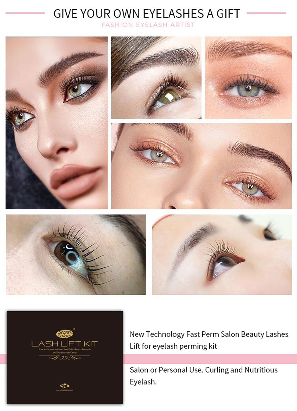 5-8 Minutes Quick Lash Lifting Eyelash Perm Kit with various tools and products for eyelash curling and lifting.