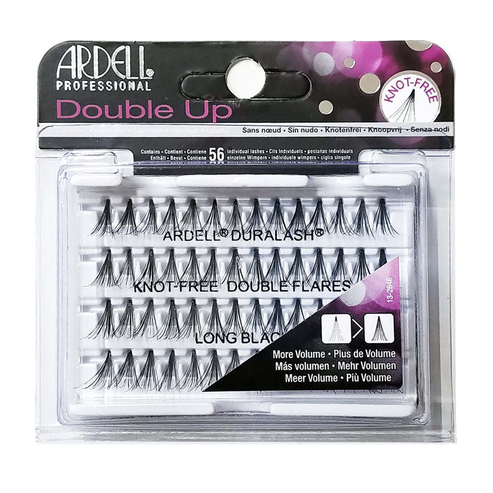 ARDELL Professional Double Individuals Knot-Free Double Flares in packaging, showcasing customizable lash extensions for a stunning look.