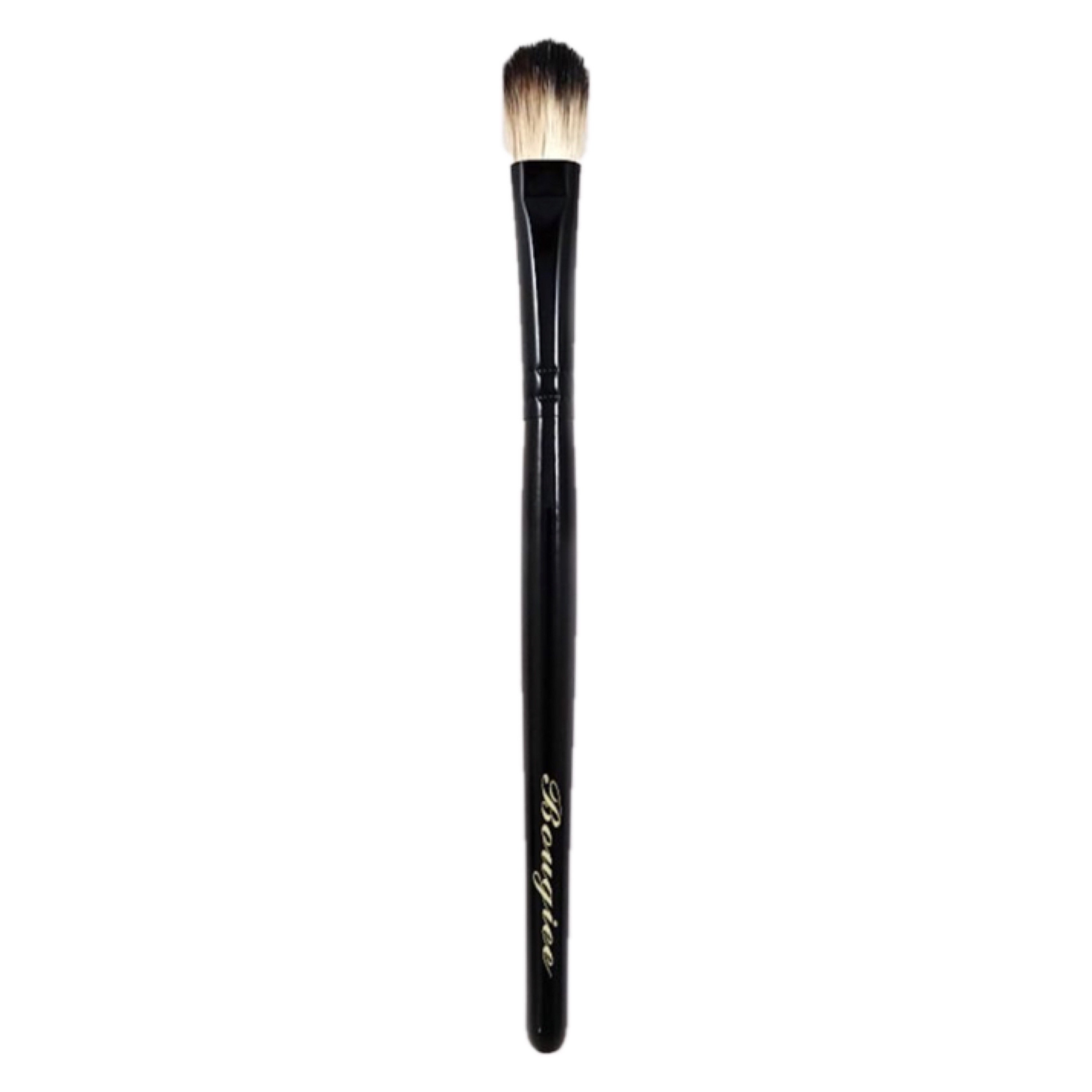 Blending Fluff Brush BK30 with soft goat hair bristles, polished black ferrule, and high gloss birch wood handle, ideal for seamless makeup blending.