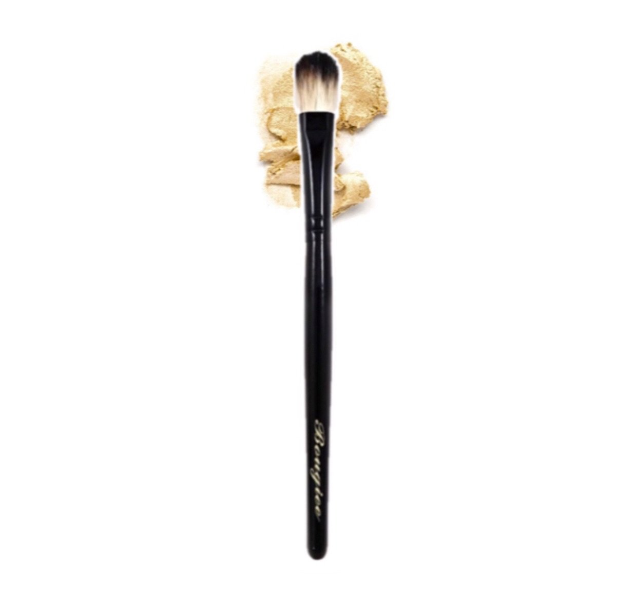 Blending Fluff Brush BK30 with soft goat hair bristles, polished black ferrule, and high gloss birch wood handle, ideal for seamless makeup blending.