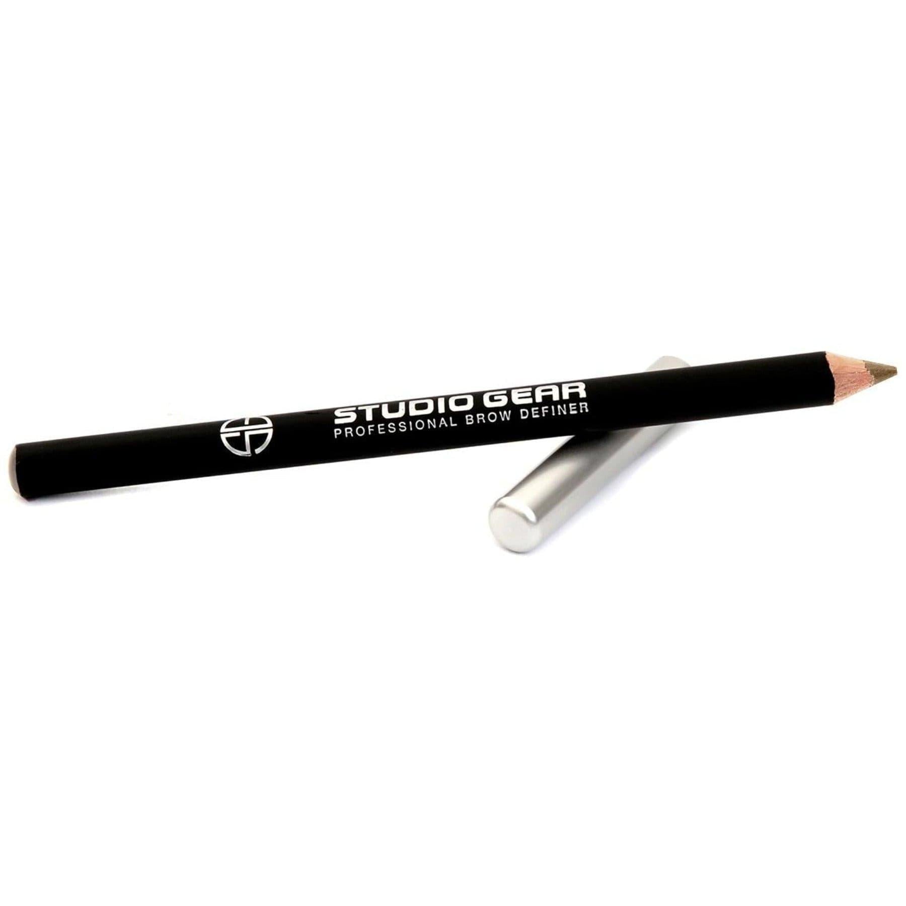 Studio Gear Cosmetics Brow Definer pencil in various shades, showcasing its precise tip and soft texture for effortless brow definition.