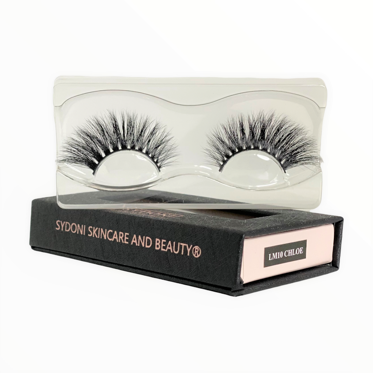 Chloe Mink Lashes displayed in elegant packaging, showcasing their luxurious 3D design made from real mink fur.