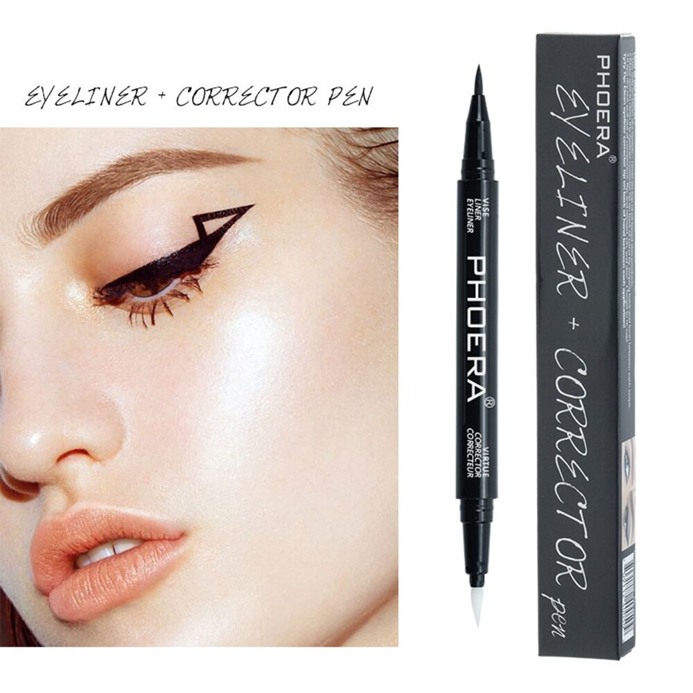 Double head makeup eyeliner XH featuring a liquid eyeliner and correction pen for flawless eye makeup application.