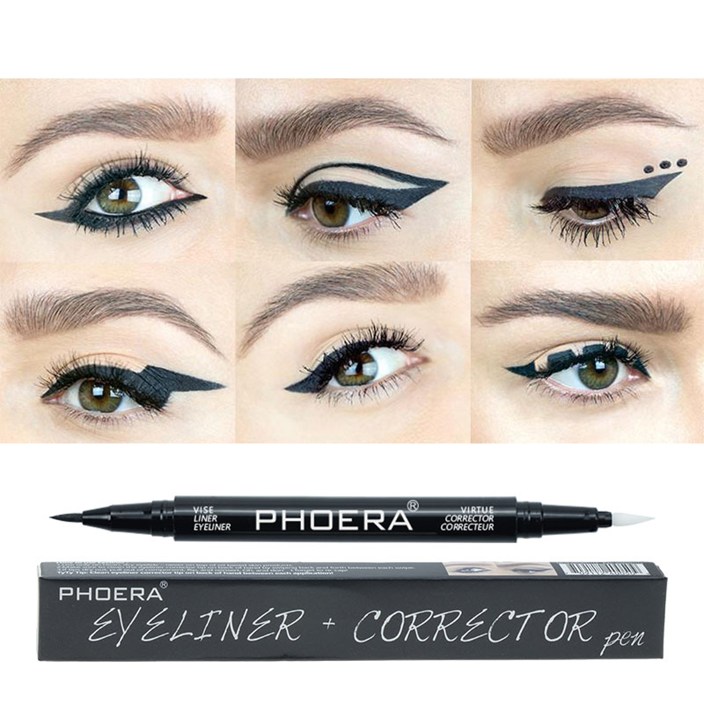 Double head makeup eyeliner XH featuring a liquid eyeliner and correction pen for flawless eye makeup application.