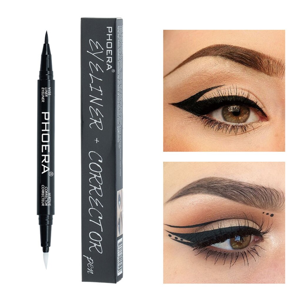 Double head makeup eyeliner XH featuring a liquid eyeliner and correction pen for flawless eye makeup application.