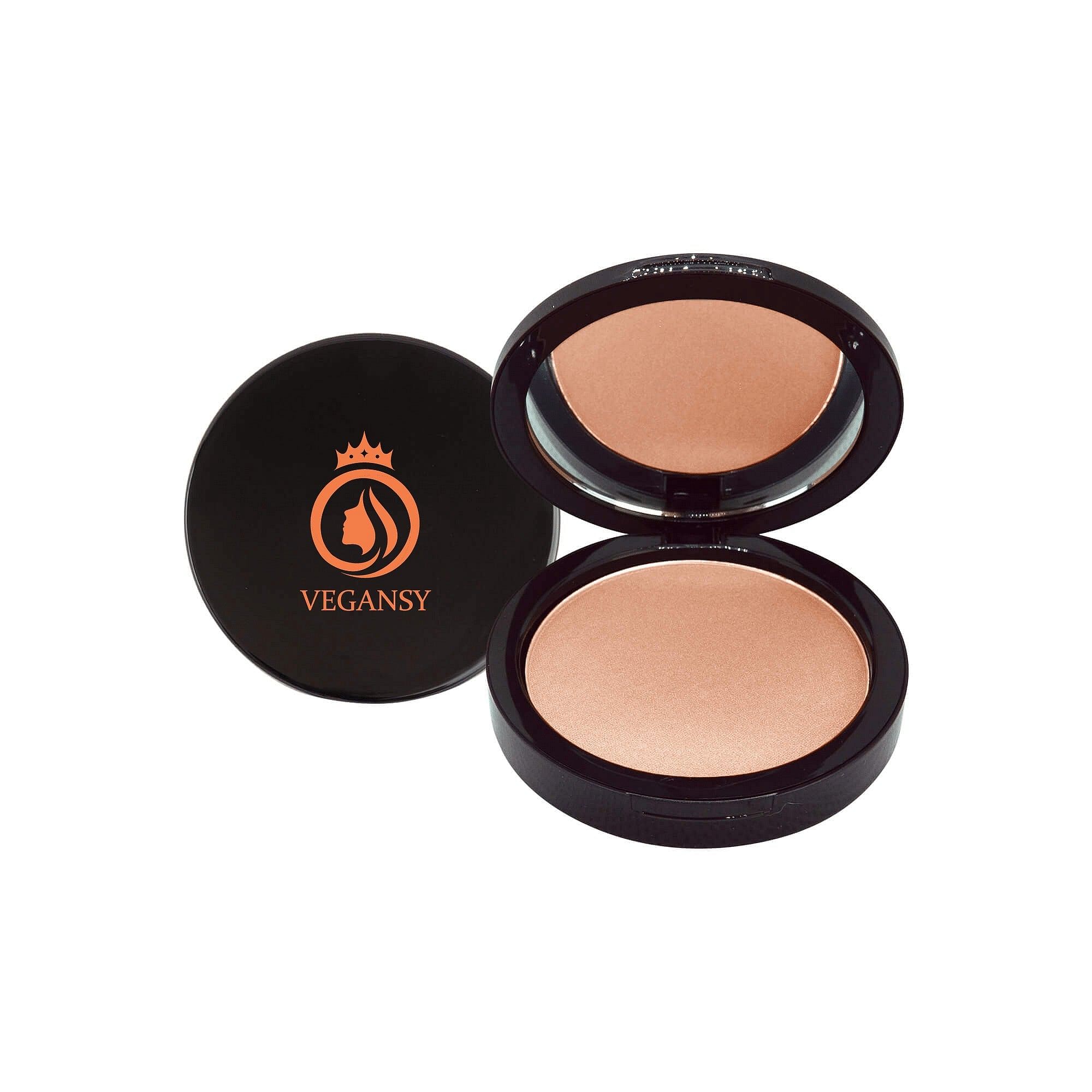 Dual Blend Powder Foundation - Mesa in a sleek compact with a mirror, showcasing its matte finish and lightweight texture.