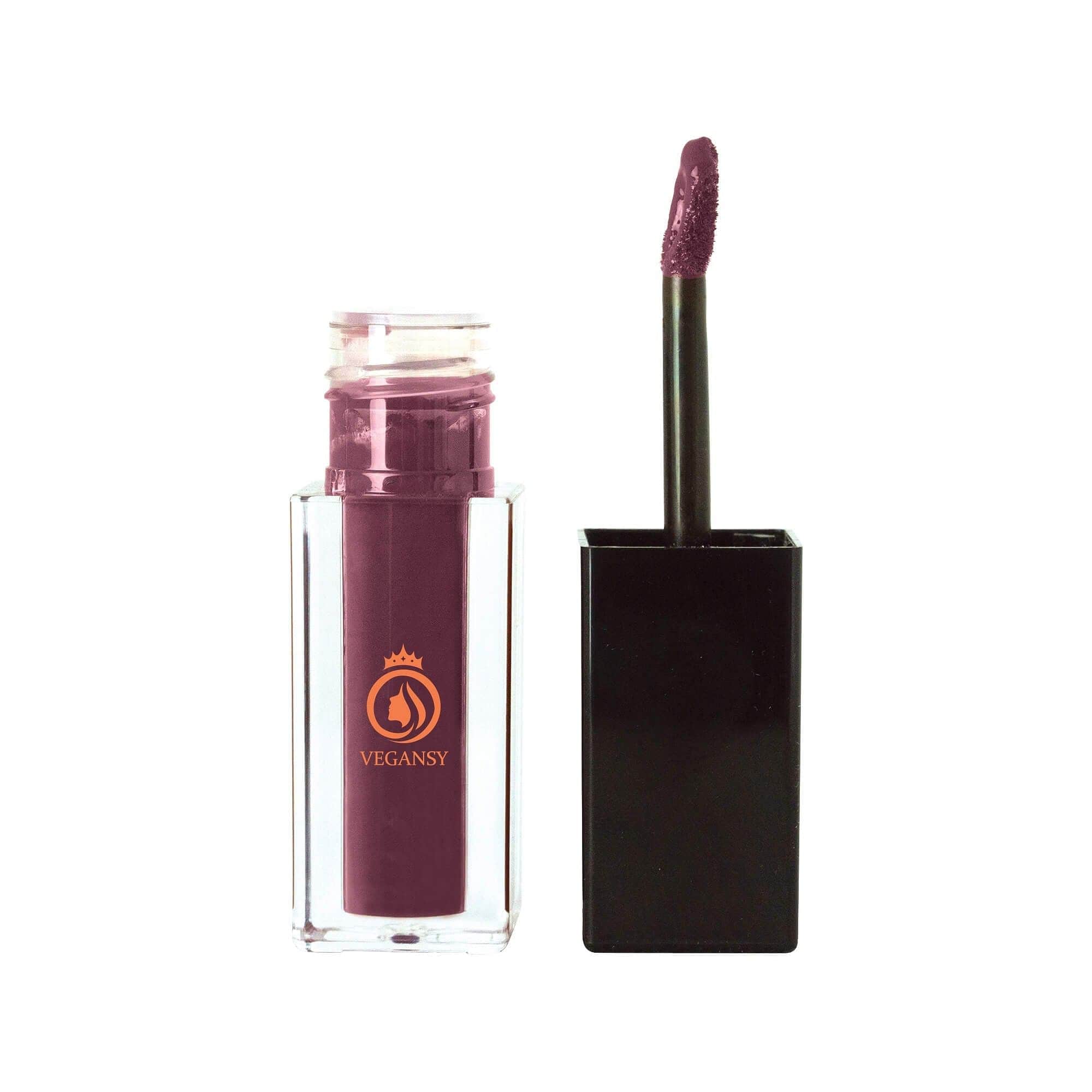 Dusty Rouge liquid lipstick in a sleek tube, showcasing its rich, velvety color and elegant packaging.