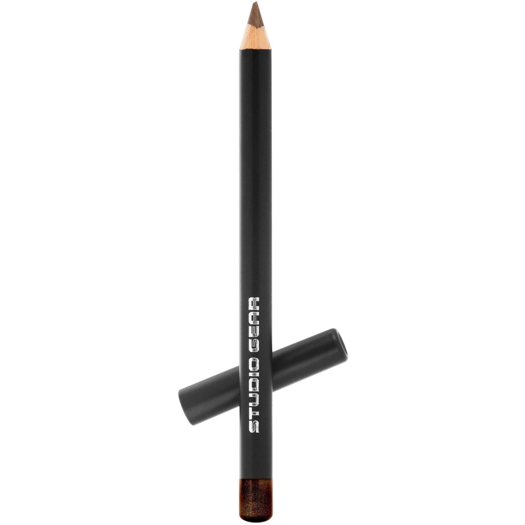 Studio Gear Cosmetics Eye Pencil showcasing its sleek design and vibrant color options, perfect for creating defined or smoky eye looks.