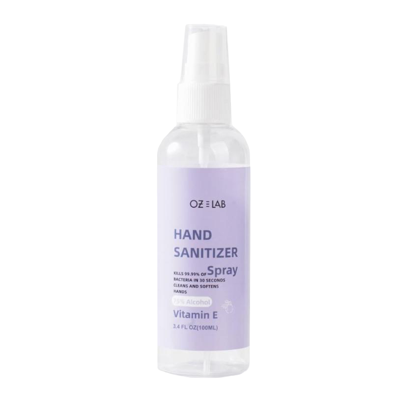 OZ Lab Hand Sanitizer Spray 100mL Set of 3 bottles, featuring a sleek design and easy-to-use spray nozzle.