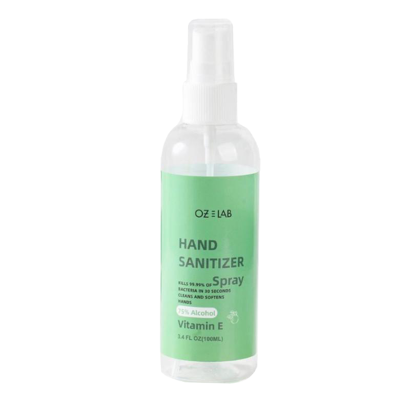 OZ Lab Hand Sanitizer Spray 100mL Set of 3 bottles, featuring a sleek design and easy-to-use spray nozzle.