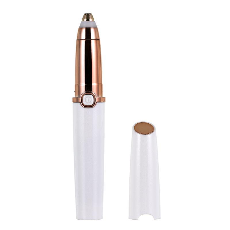 High Quality Electric Eyebrow Repairer with a sleek lipstick design, featuring an ABS body and alloy cutter head for precise grooming.