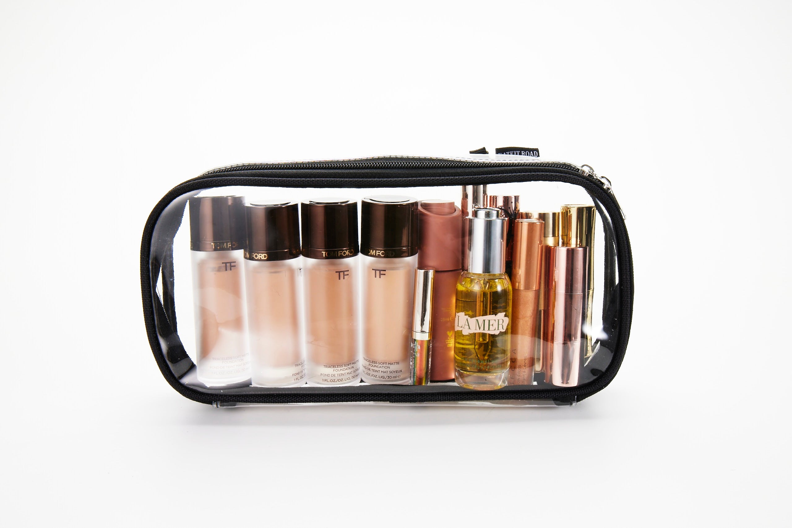 KATKIT ROAD Clear Case, a transparent organizer for handbags, showcasing its clean design and practical size.