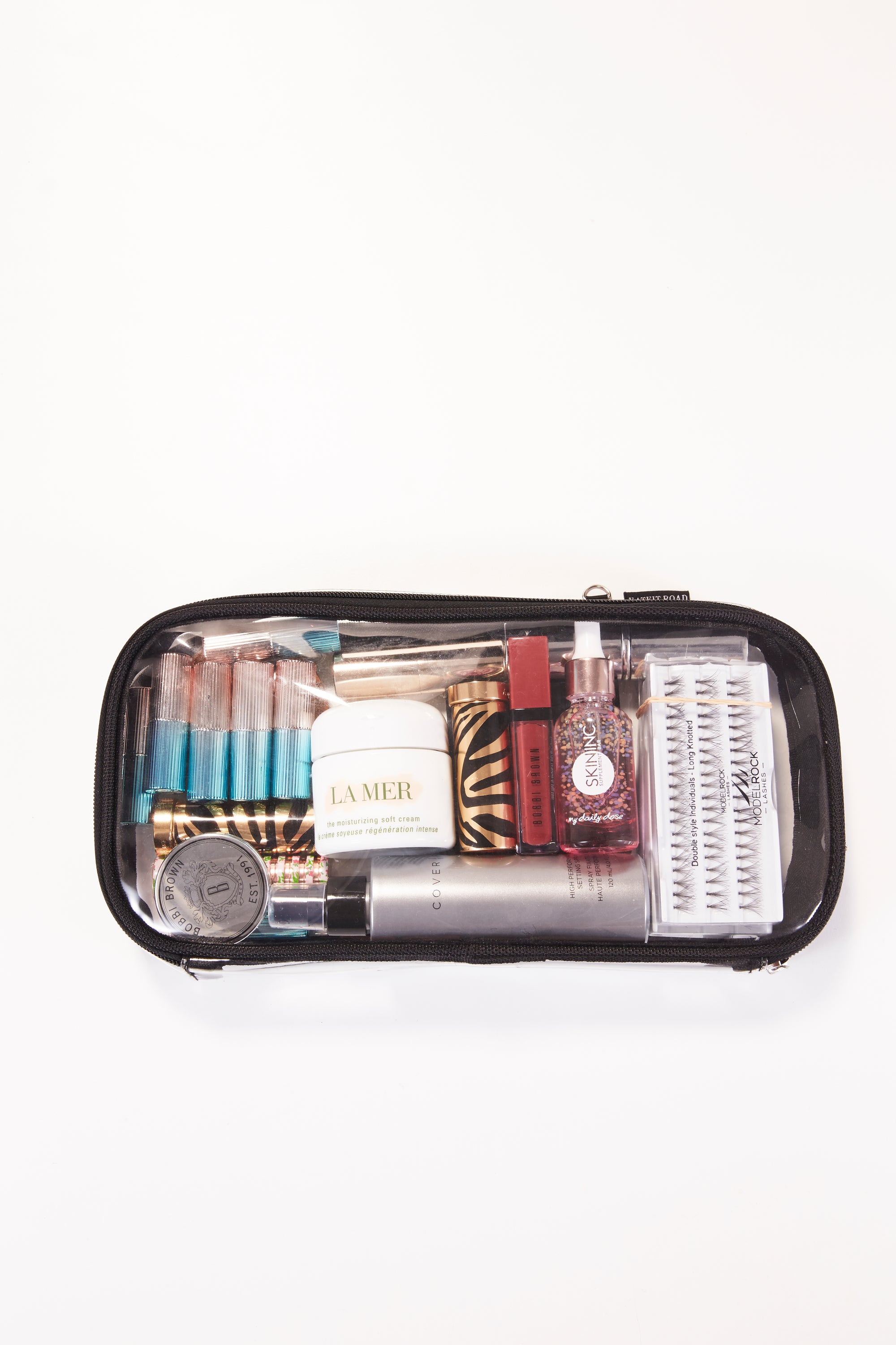 KATKIT ROAD Clear Case, a transparent organizer for handbags, showcasing its clean design and practical size.