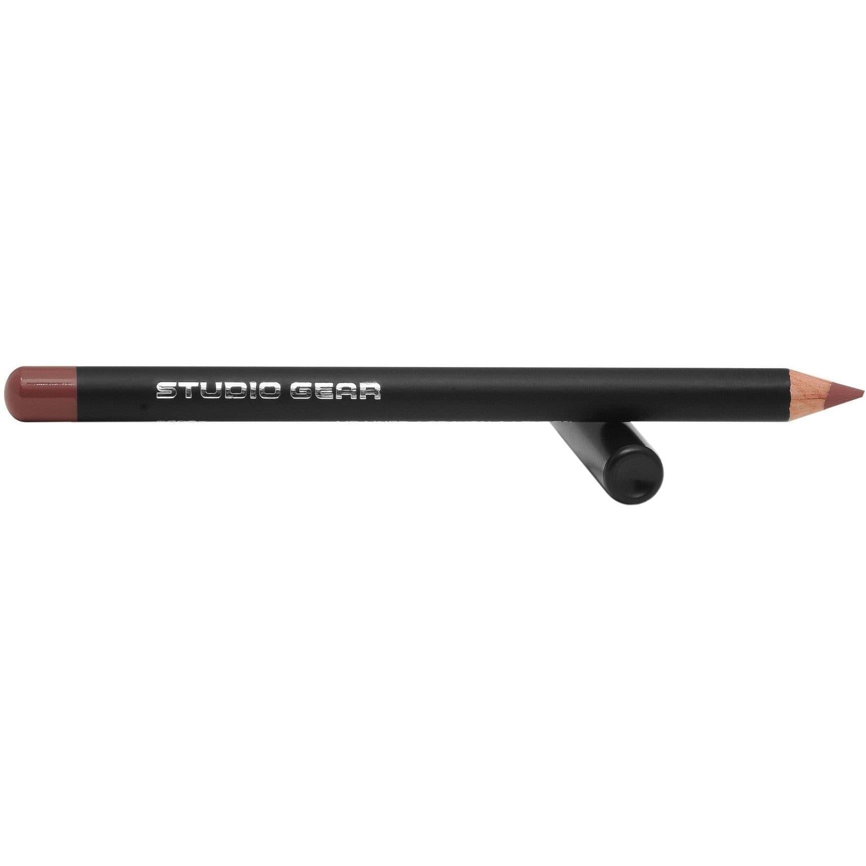 Studio Gear Cosmetics Lip Liner pencil showcasing its sleek design and vibrant color.