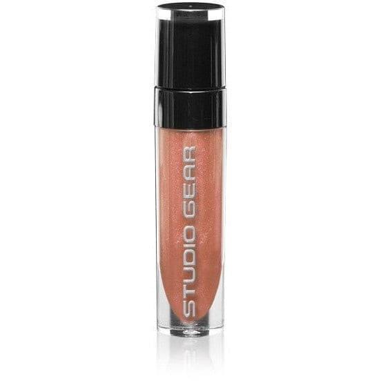 Studio Gear Cosmetics Luscious Lip Shine in a sleek tube, showcasing its glossy finish and vibrant color, perfect for hydrating lips.