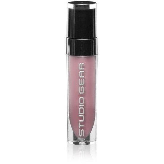 Studio Gear Cosmetics Luscious Lip Shine in a sleek tube, showcasing its glossy finish and vibrant color, perfect for hydrating lips.