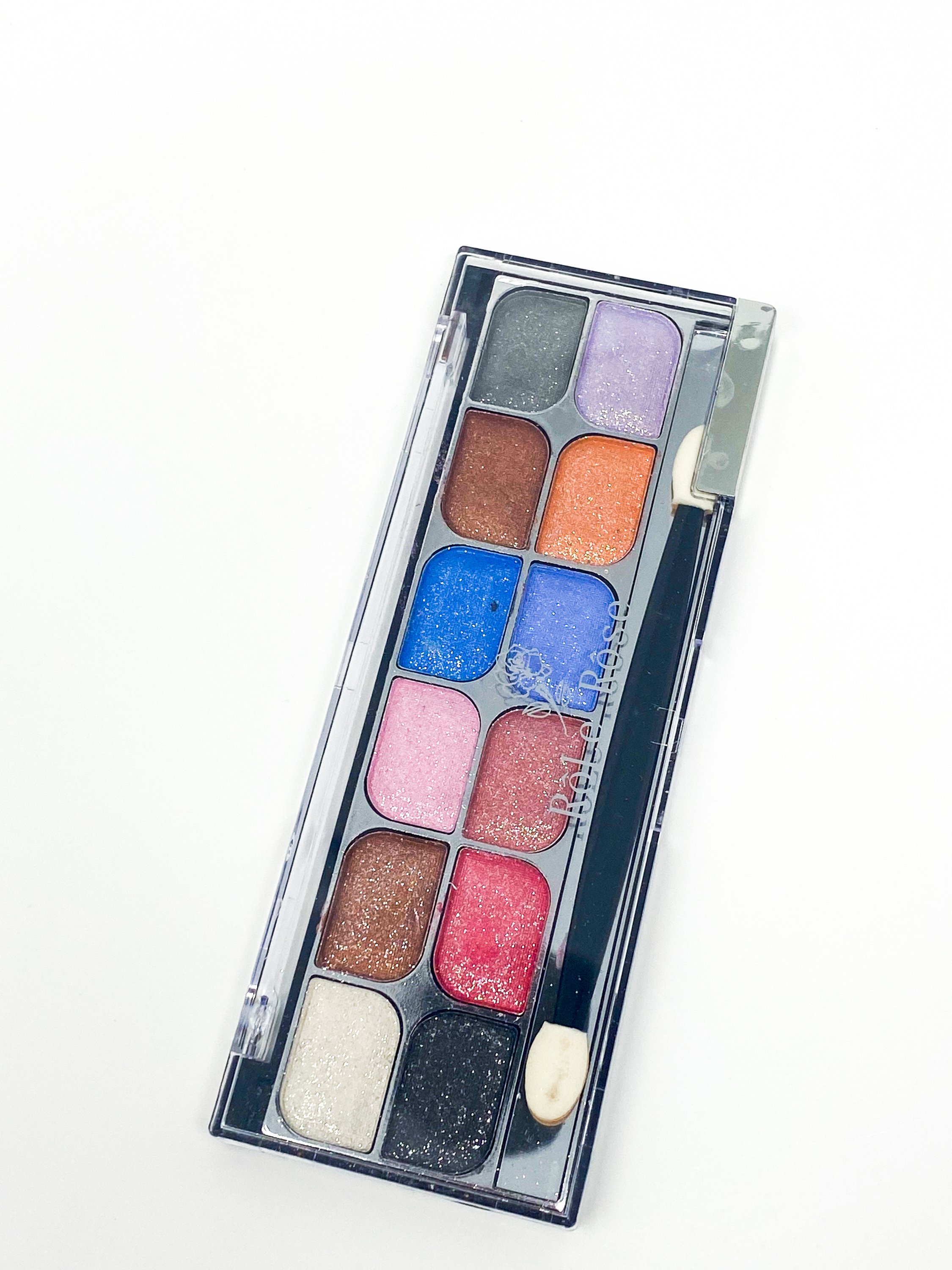 12 Rich Pigment Eye Shadow Palette X3 showcasing vibrant colors and high shimmer finishes, perfect for creating stunning eye looks.