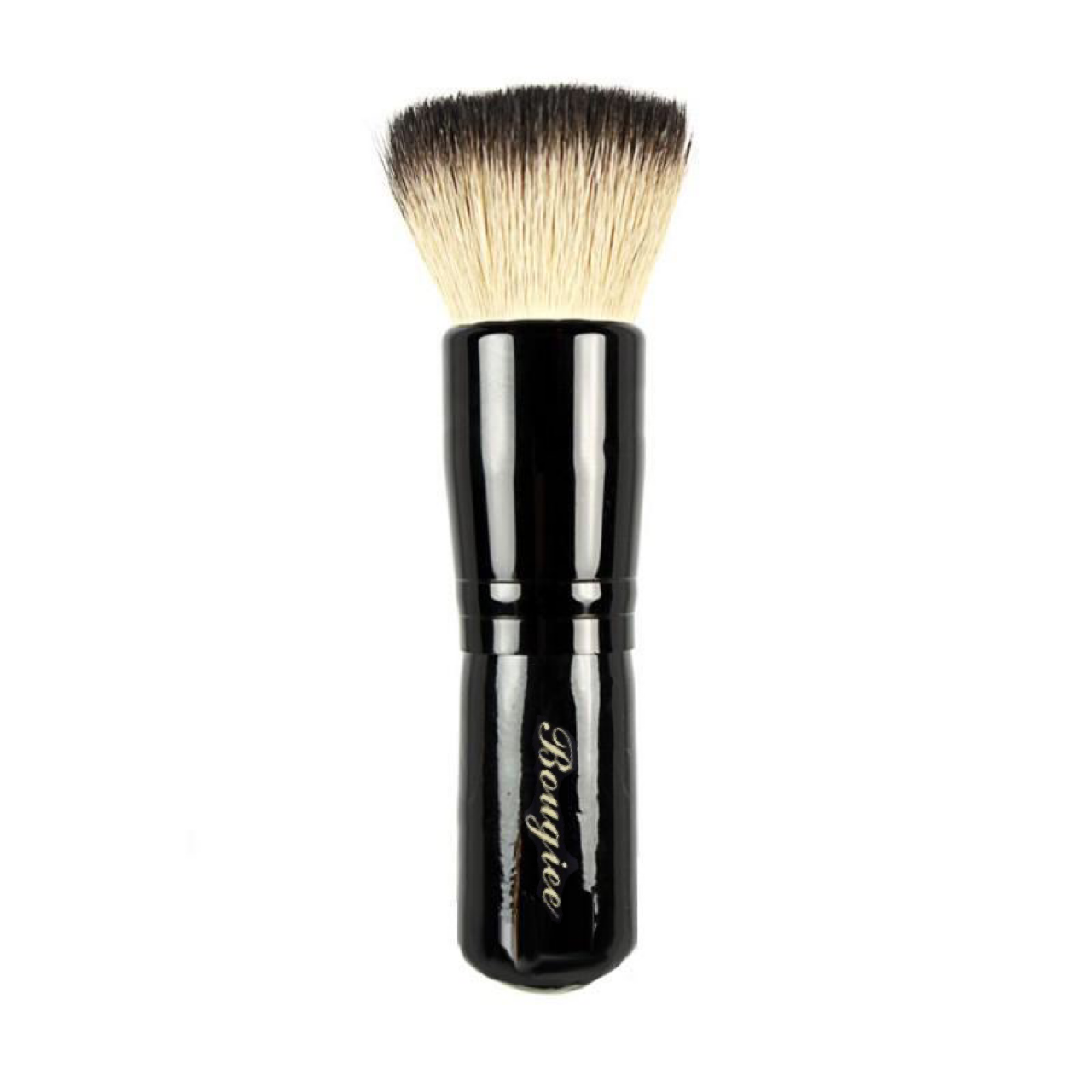 Mini Bronzer Brush BK31 with ultra-soft goat hair bristles and polished black ferrule, featuring a high gloss birch wood handle.