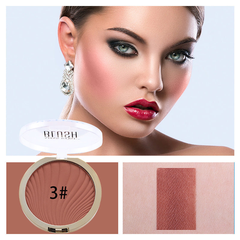 MISSROSE Six-Color Matte Highlighter Blush palette showcasing six matte shades for a natural glow.