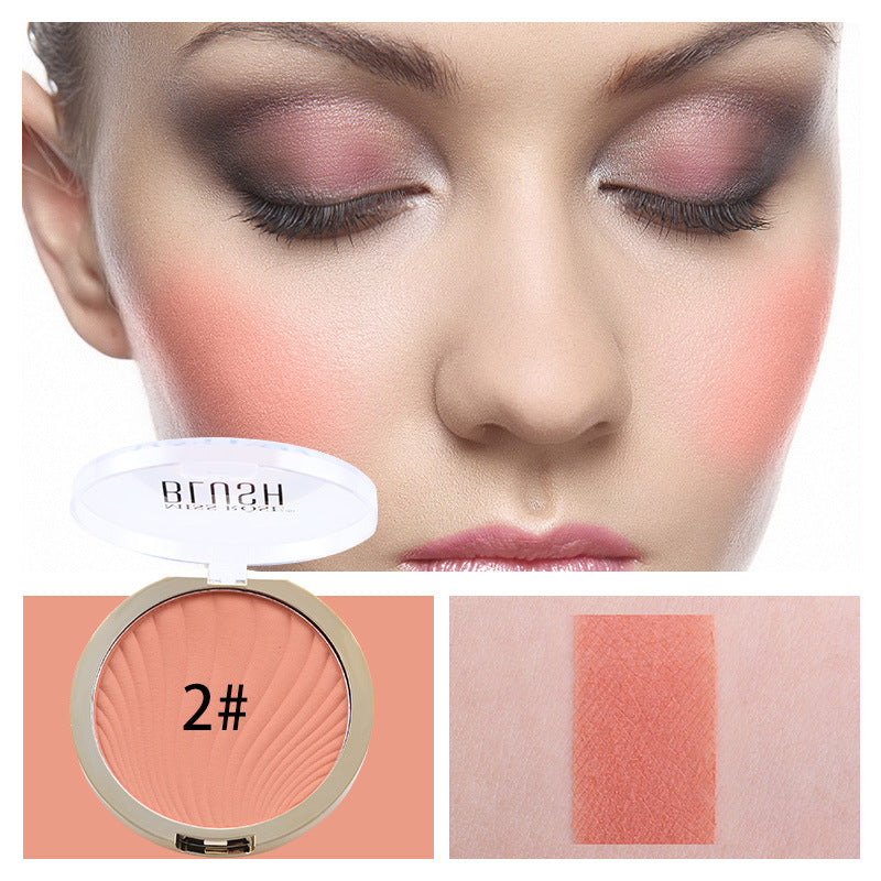 MISSROSE Six-Color Matte Highlighter Blush palette showcasing six matte shades for a natural glow.