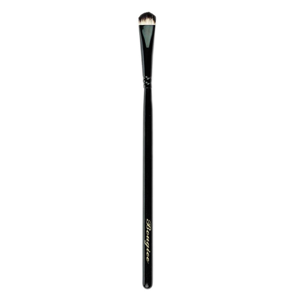 Oval Smudging Brush BK33 with ultra-soft goat hair bristles, polished black ferrule, and high gloss birch wood handle.