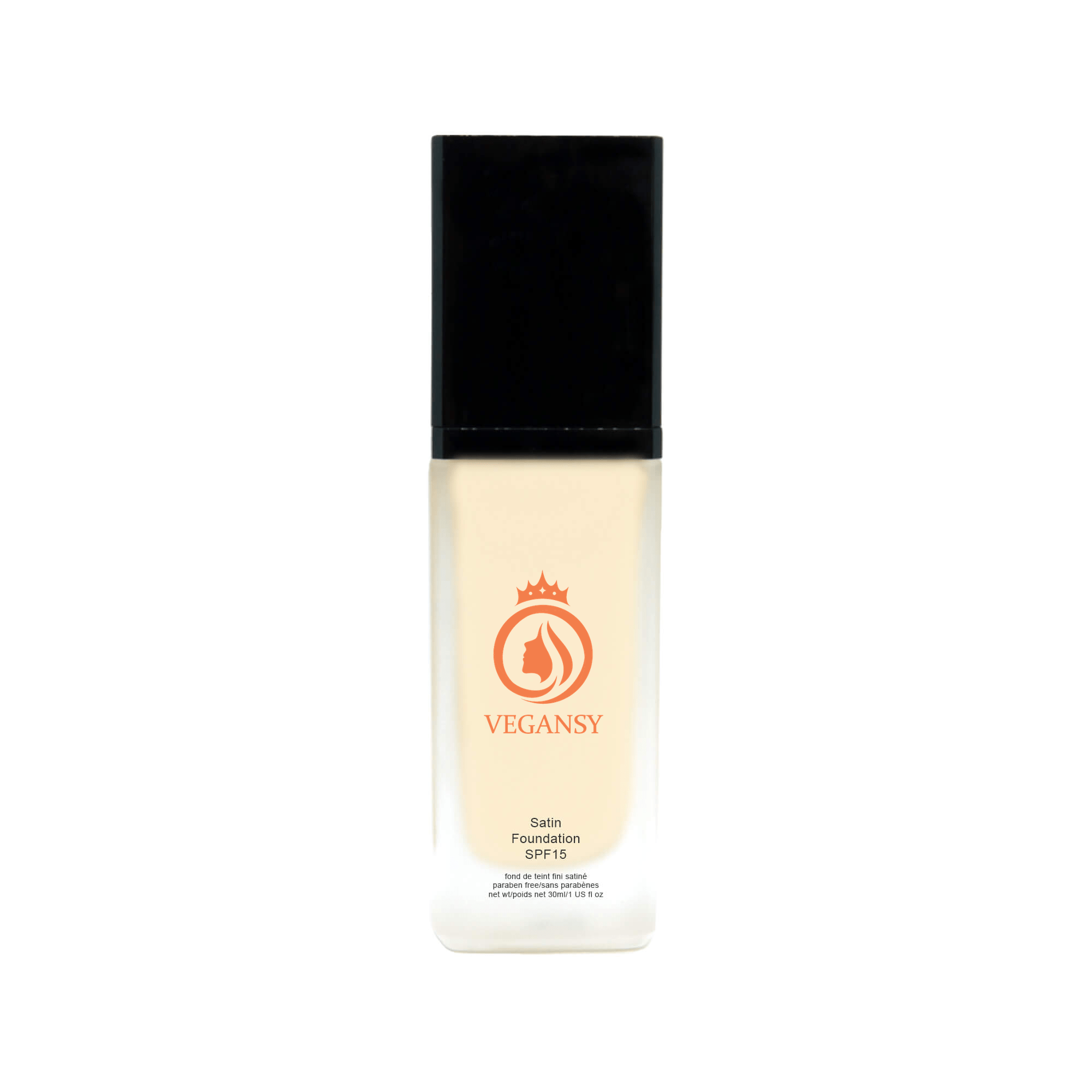 A bottle of Porcelain foundation showcasing its sleek design and natural glow finish, perfect for achieving radiant skin.