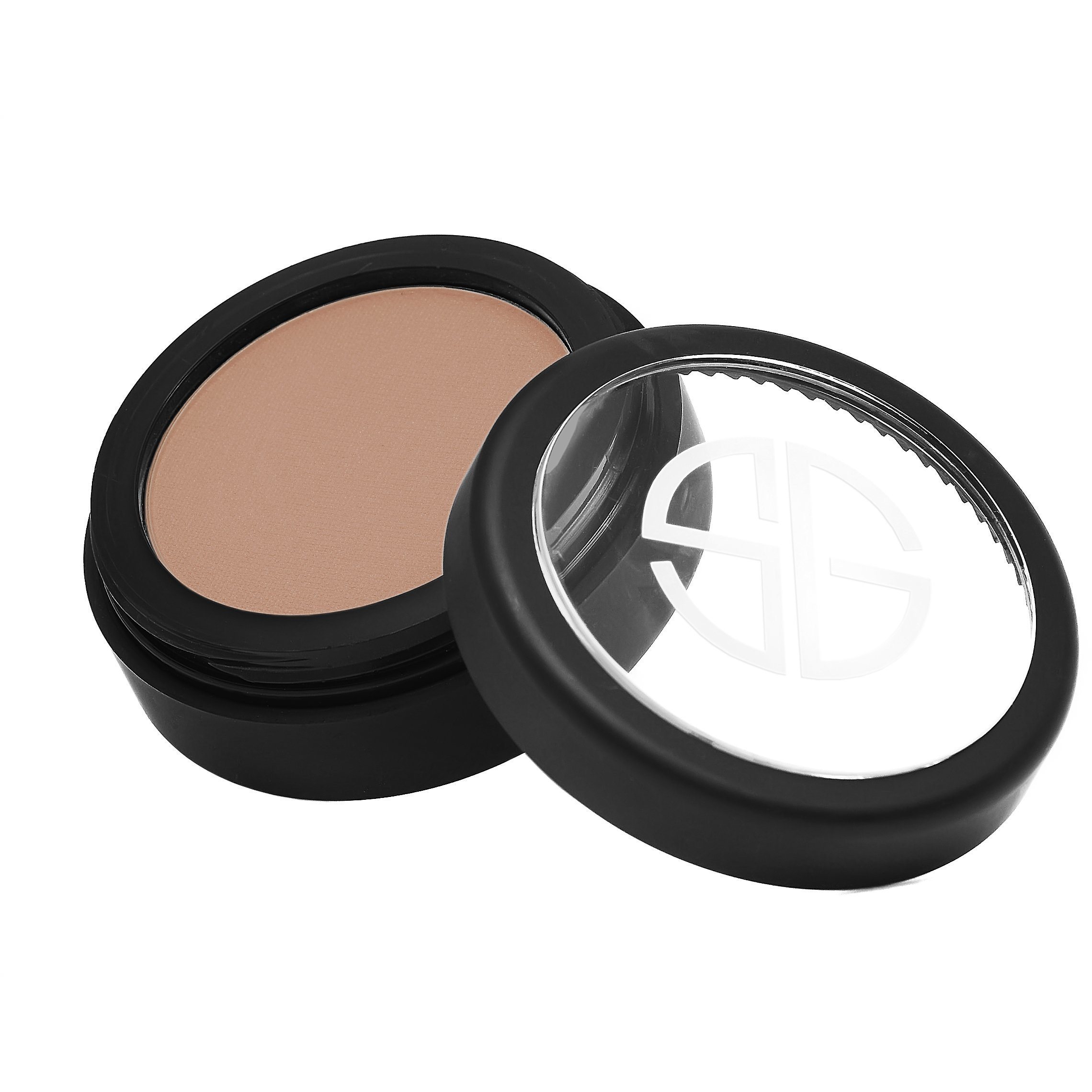 Studio Gear Cosmetics Powder Blush in a sleek compact, showcasing its soft, velvety texture and vibrant colors.