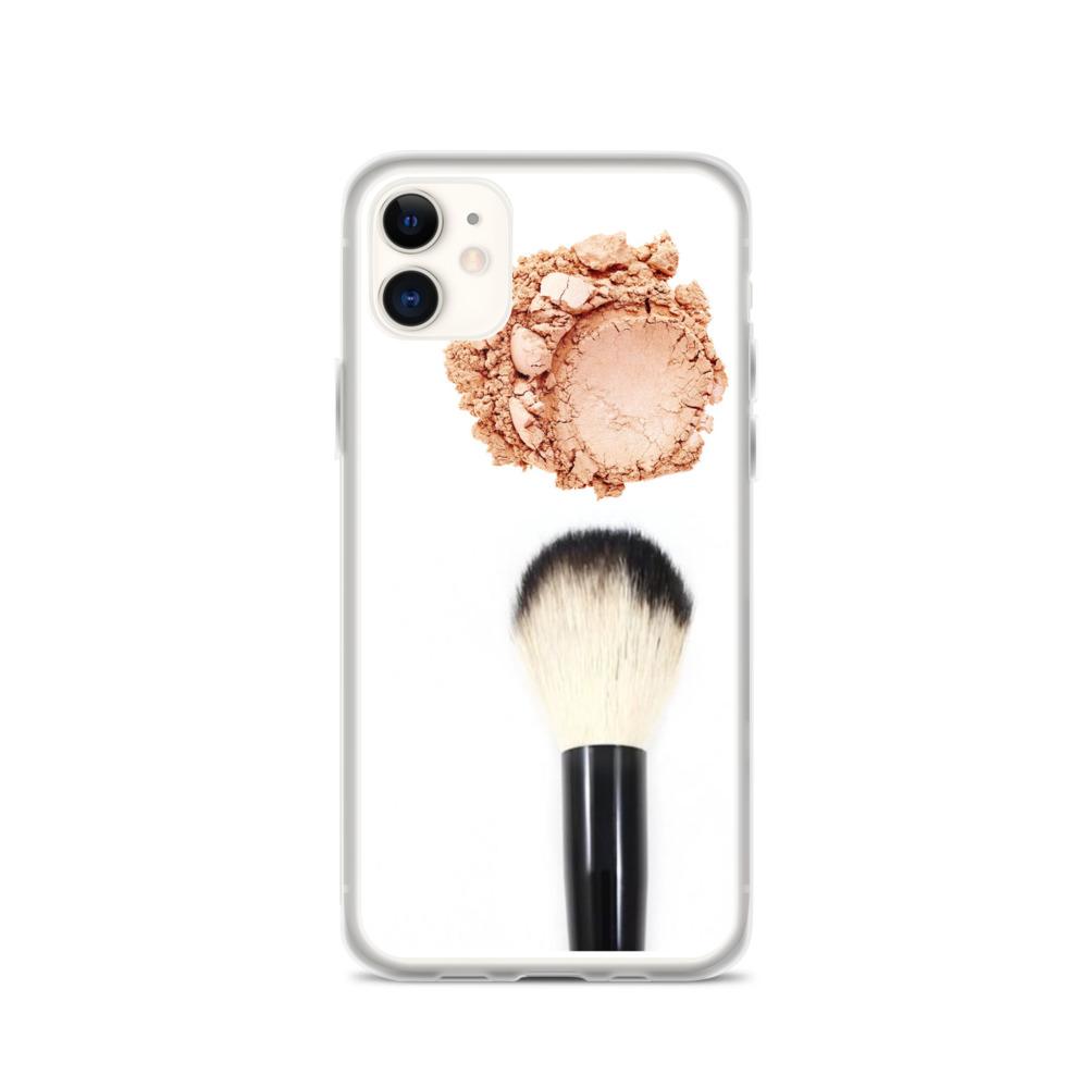 Sleek Powder iPhone Case showcasing solid polycarbonate back and flexible TPU sides, designed for optimal protection and style.