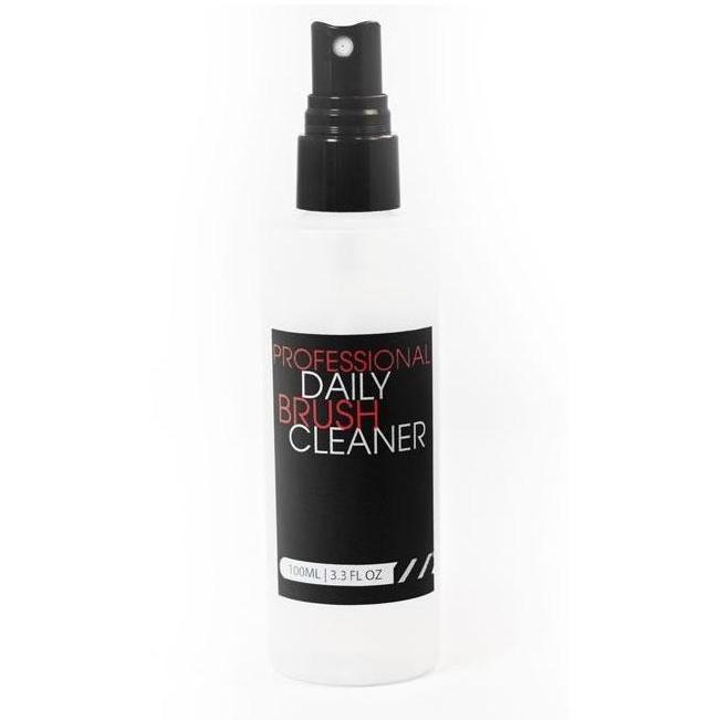 SG Collection Professional Daily Brush Cleaner in a spray bottle, 3.3 FL OZ, designed for cleaning makeup brushes.