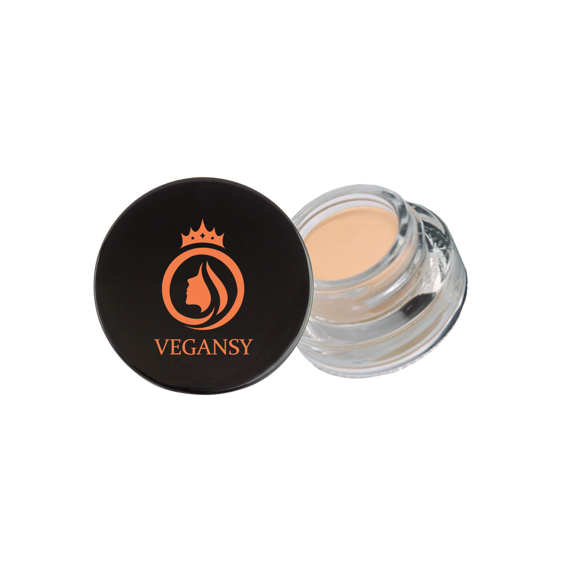 Tortoise Eye Primer in a sleek container, showcasing its creamy texture and recyclable packaging.