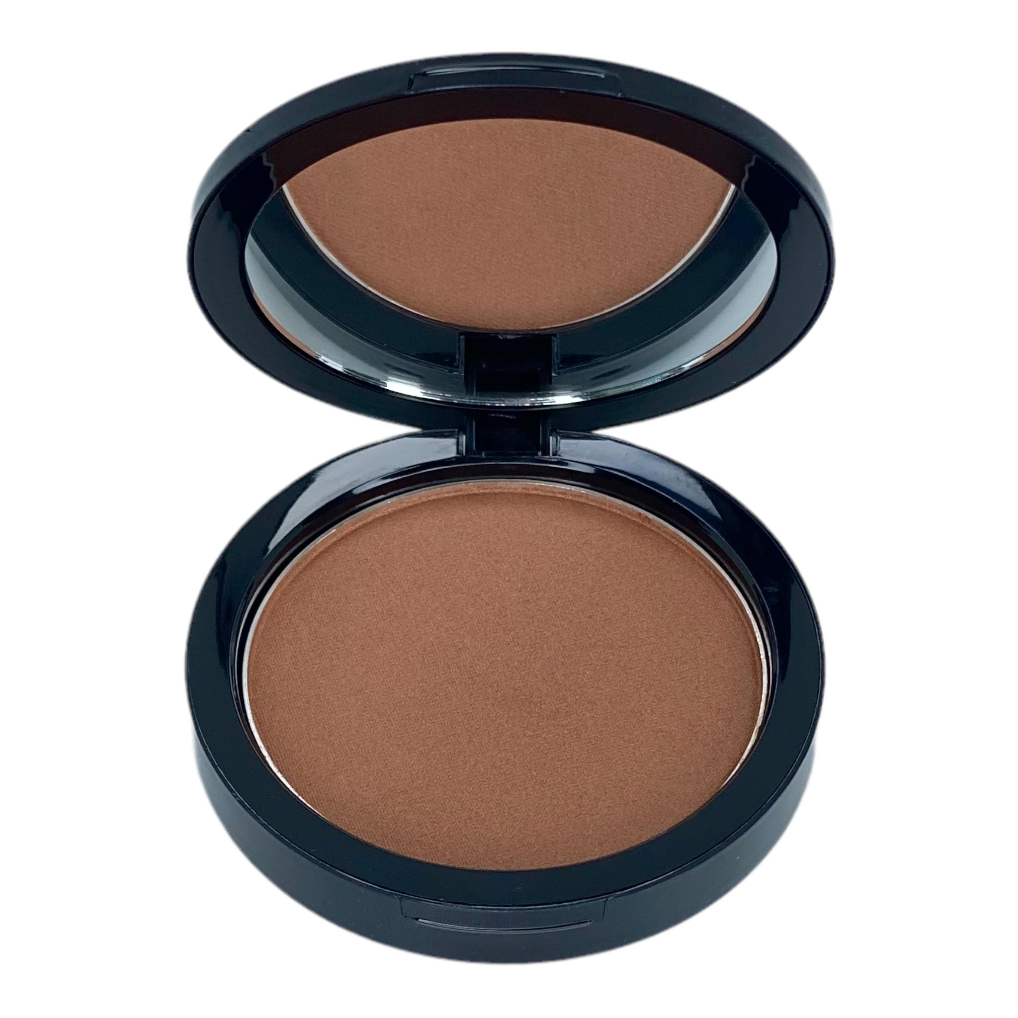 TROPICS COMPACT BRONZING POWDER in a sleek compact, showcasing its velvety texture and radiant finish.