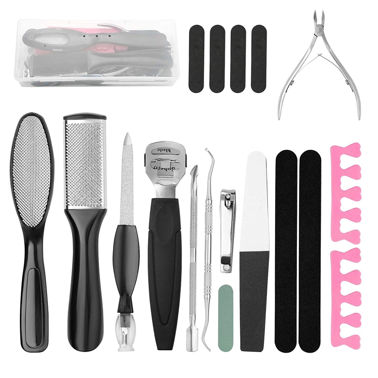 Main 20 in 1 Professional Pedicure Tools Set, Foot Care Scrubber Pedicure image