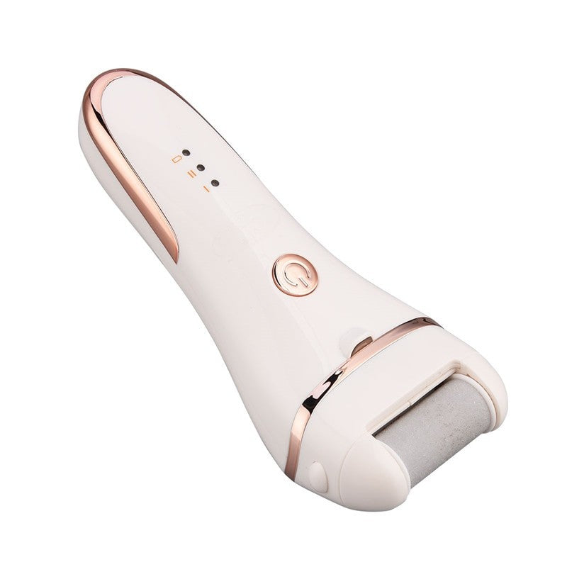 Electric Pedicure Tools featuring USB rechargeable design, natural quartz grinding head, and LED lighting for effective foot care.