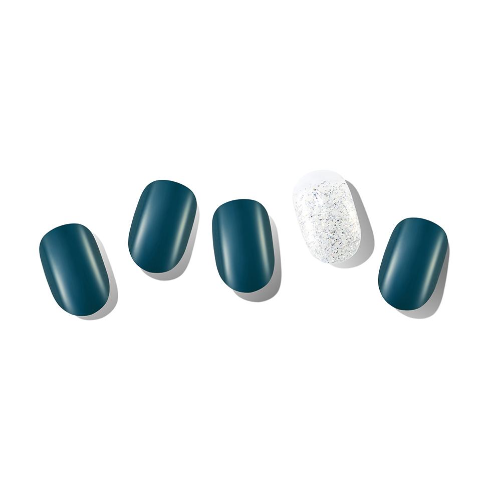 Korean Gel Nail Strips in various designs and sizes, showcasing vibrant colors and a glossy finish.