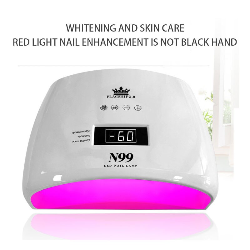 Flagship 2.0 Nail Lamp with 48 LED beads for quick gel nail drying, featuring a sleek design and smart sensor technology.