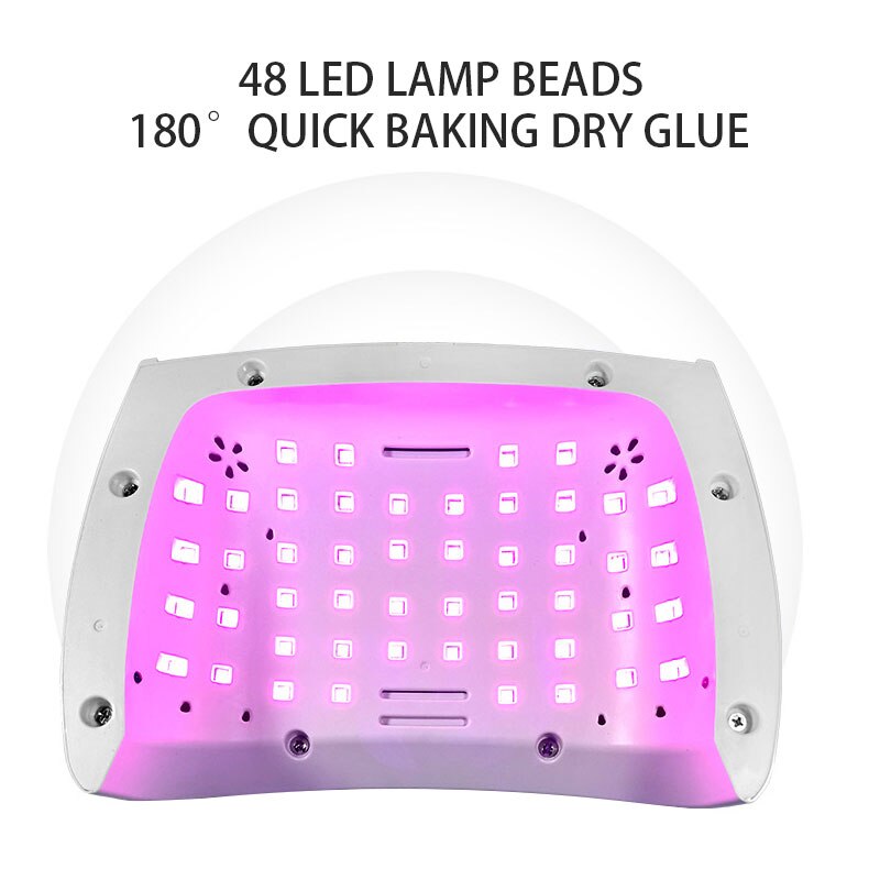 Flagship 2.0 Nail Lamp with 48 LED beads for quick gel nail drying, featuring a sleek design and smart sensor technology.